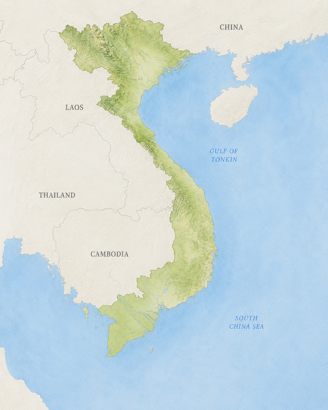 Vietnam route map